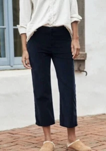 Frank & Eileen Kinsale schwarz Samt Micro Cord kurz Seemann Hose roher Saum 8 - Bild 1 von 16