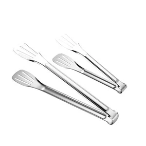 2 Pack Kitchen Tongs Stainless Steel Locking Cooking Barbecue Grilling Food Tong - Picture 1 of 7