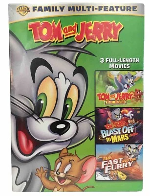 Tom and Jerry: The Movie / Blast Off to Mars / The Fast and the Furry DVD Sealed - Image 1 of 2