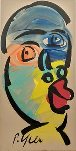 Original Peter Robert Keil abstract oil painting on board size 12 x 24 inches - Picture 1 of 4