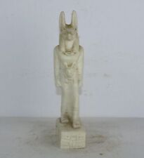 Rara statua antica egizia di Anubi dio della mummificazione e degli inferi