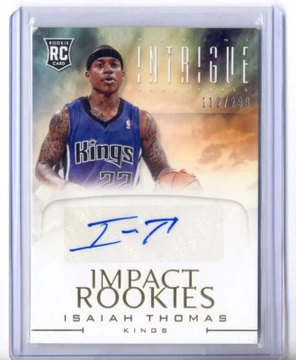 ISAIAH THOMAS 2012-13 PANINI INTRIGUE IMPACT ROOKIES AUTO RC #112/299 CAVS - Image 1 of 2
