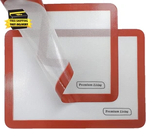 Silicone Baking Mat, Half Sheet, 16.5" L X 11.5" W X 0.75 MM Thick, Reusable Bak - Picture 1 of 8