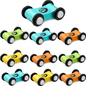 10 Pieces Wooden Mini Car Wooden Car Ramp Race Track Toys for Aged over 3 Years - Picture 1 of 12