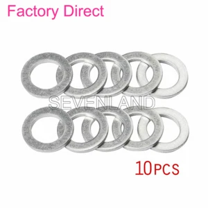 For Honda Acura 94109-14000 Silver 10x Oil Drain Plug Crush Washer Gaskets - Picture 1 of 8
