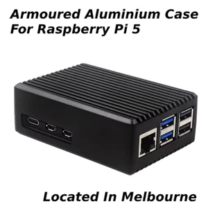 Armoured Aluminium Case for Raspberry Pi 5 - Picture 1 of 6