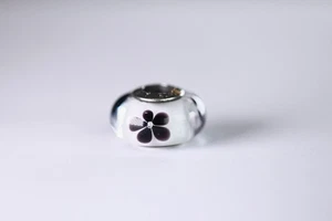 Genuino Pandora Plata Esterlina Negro Flor de Cerezo Cristal Dije 791605 - Imagen 1 de 3