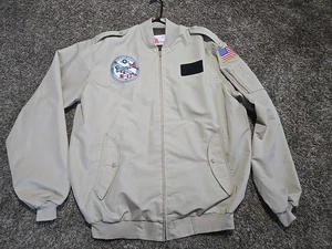 Vintage Bomberjacke Herren XL B-17 EAA DM Apparel USA hellbraun Jacke - Bild 1 von 10