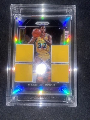 Parche Magic Johnson Jersey Fusions 2025/10 plata Prizm Foto 1 de 2