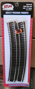 Atlas Railroad 535 - 22" Radiuskurve 6 Stück Code 83 Neusilber Gleis - Bild 1 von 2