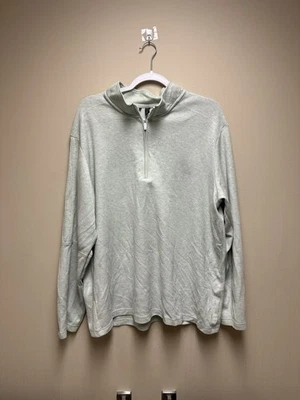 Adidas Golf Kelly Verde 1/4 Cremallera Cuello Simulado Chaqueta Blanco Tubería Hombres Talla XL Foto 1 de 4