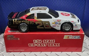 1/24 Racing Champions 1992 Davey Allison #28 Havoline Texaco Ford NASCAR Bank - Picture 1 of 13