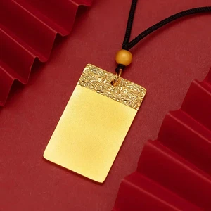 Ciondolo oro 24 kt uomo donna oro pace e nuvole di buon auspicio gioielli - Foto 1 di 11