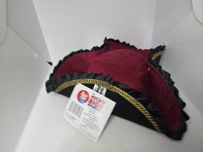 Deluxe Tricorn Tricorner Pirate Hat Buccaneers Cap Halloween Costume Accessory Foto 1 de 4