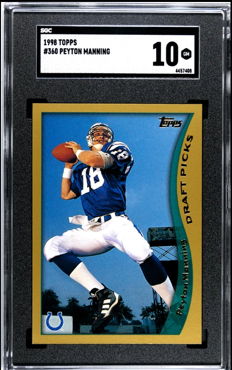 Topps Peyton Manning Football Rookie Sports Trading Cards