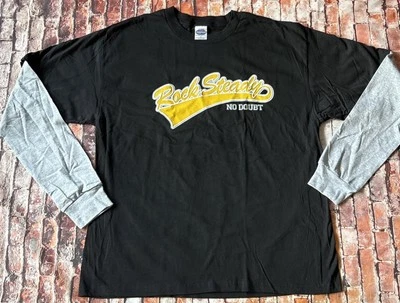 Vintage NO DOUBT Rock Steady Ska Band Long Sleeve Shirt Size XL Black Gray / NEW - Image 1 of 4