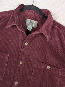 Vintage The Territory Ahead Hemd Herren Large Cord Grid Button Up L/S Rot 90s - Bild 1 von 16