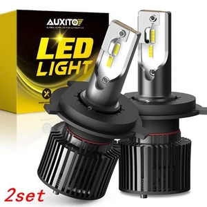 2set AUXITO LED Headlight Bulbs H4 9003 High Low Beam Conversion Kit 6000K White - Picture 1 of 13