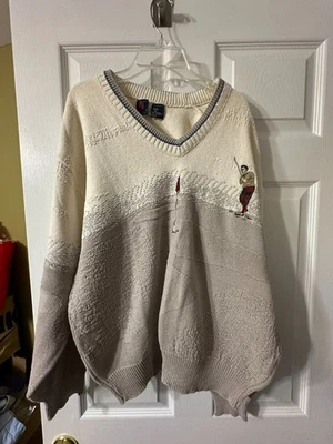 Suéter de golf ISLE OF COTTON para hombre L HECHO EN EE. UU. bordado para golfista Foto 1 de 3