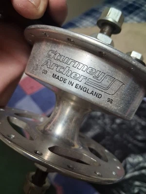 Freno de tambor de bicicleta Sturmey Archer de colección 3/98 36 orificios bueno Schwinn otros S Foto 1 de 3