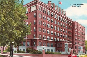 Lima, Ohio Postkarte St. Rita Hospital um 1955 OH2 - Bild 1 von 2