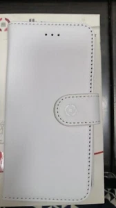 Cover a libretto in pelle bianca per Samsung 6 - Foto 1 di 4