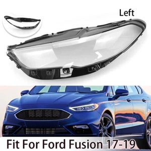 1X For Ford Fusion 2017 2018 Left Diver Side Front Headlight Lens Shell Cover LH - Picture 1 of 9