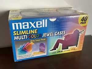 Maxell Multi Color Slimline Jewel Cases 40 Pack - Picture 1 of 5