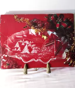 Mikasa "Christmas Story" Frosted Oval Canape 17 1/4" Large Platter SA600/349 - Picture 1 of 10
