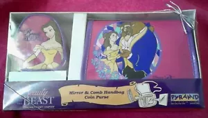 Disney Die Schöne und das Biest Handtasche, Geldbörse, Kamm und Spiegel Set. Vintage pink - Bild 1 von 7