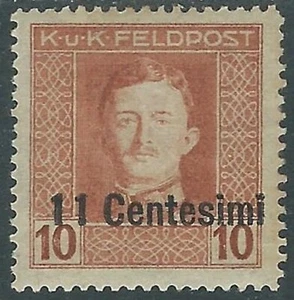 1918 OCCUPAZIONE AUSTRIACA 11 CENT SU 10 H MH * - UR44-4 - Imagen 1 de 1