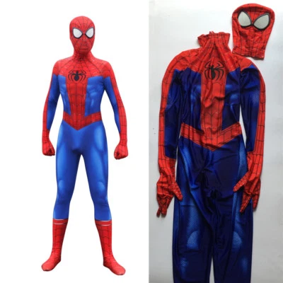 Spider-Man Into the Spider-Verse Peter Parker Cosplay Costume Spiderman Bodysuit - Image 1 of 4