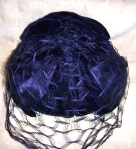 1 SOMBRERO SEÑORA VINTAGE AÑOS 40 NEGRO VAIL RED NEGRA, NEGRO VAIL - Imagen 1 de 2