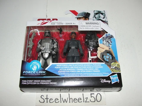 Star Wars Force Link Finn & Captain Phasma Figure Lot Hasbro 2016 NEW 3.75" RARE Cover