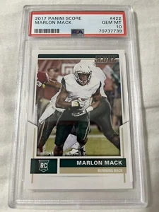 2017 Panini Score #422 Marlon Mack ROOKIE PSA GEM MINT 10, POP 4 - Picture 1 of 2