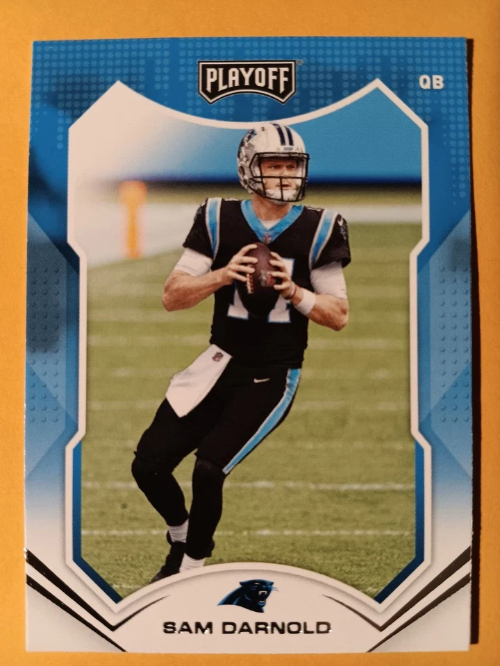 SAM DARNOLD CAROLINA PANTHERS QB "PLAYOFF" 2022 PANINI/SCORE FOOTBALL CARD #157 - Image 1 of 1