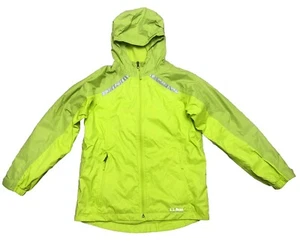 Chaqueta LL Bean Jóvenes Niños L (14-16) Forrada de Vellón Cortavientos Capucha Nieve Esquí Neón - Imagen 1 de 11