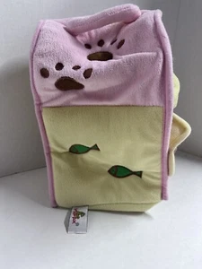 Unipak Plush Pink House Carrier For Plush Pets 12" Tall With 5 Windows one Door - Picture 1 of 7