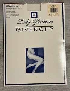 VTG Givenchy Body Gleamers Crystal Superbe French High Cut Panty Hose Sz A - Picture 1 of 2