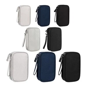 Travel Cable Organizer Cable Storage Bag Double Layer Shockproof Electronics - Picture 1 of 50