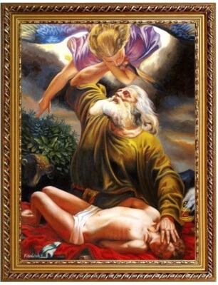 Ölbild Isaaks Opferung,  Gerhardt Wilhelm  Ölgemälde HANDGEMALT 50x70cm - Bild 1 von 4