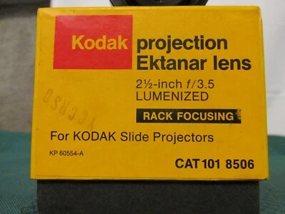 Kodak Projection Ektanar Lens f/ 3.5, 2.5 Inch - IN BOX  - Image 1 of 4