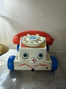 Fisher Price Vintage Phone Toy Chatter Telephone Rotary Dial Pull Along 2009 - Picture 1 of 4