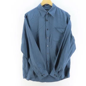 Roger David Shirt Mens Adult Size Medium Blue Long Sleeve Button Up Casual - Picture 1 of 8