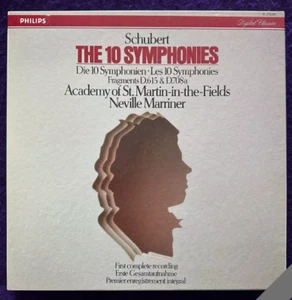 SCHUBERT The 10 Symphonies MARRINER 7 LP Box Set / Philips R215041 records vinyl - Picture 1 of 1