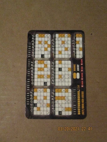 NHL Boston Bruins Vintage Circa 2001-2002 Team Logo Magnet Hockey Schedule Cover