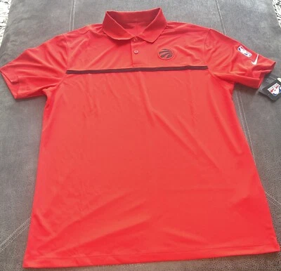 Medium Toronto Raptors Nike NBA Authentics Dri-Fit Polo Red - Image 1 of 4