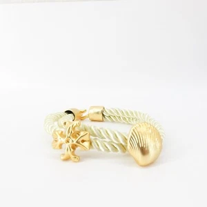 Tory Burch Shell Logo Rope Bracelet Ivory OS - Bild 1 von 12