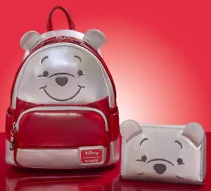 Mini mochila y billetera Loungefly Disney100 Platinum WINNIE THE POOH edición limitada nueva con etiquetas - Imagen 1 de 11