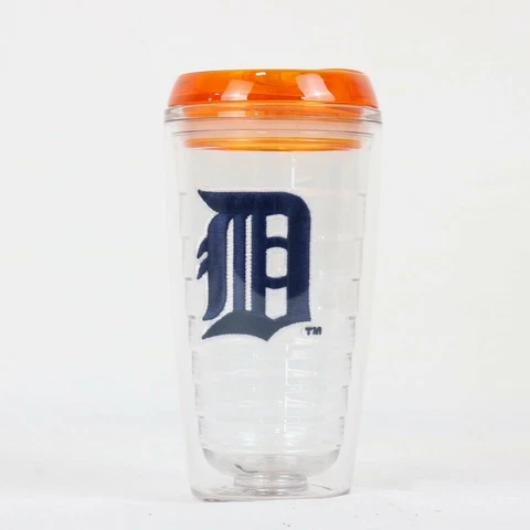 Detroit Tigers MLB Licensed 16oz Double Wall Insulated Tumbler Cup w/Lid Cover